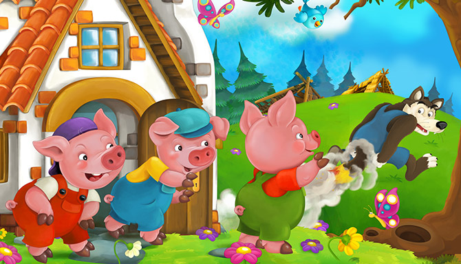 Three little pigs took out insurance